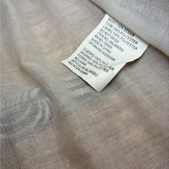 Stylish Yellow Straw with Brown and White Ribbon Accents Tote/Beach Bag - Picture 8 of 9